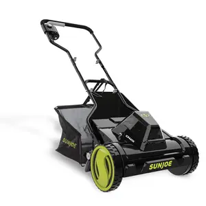 Sun Joe Cordless Push Reel Mower, 15” Yard Trimmer w/ Collection Bag, 24V-CRLM15