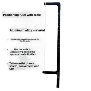 Aluminum Eyebrow Symmetry Positioning Ruler with Scale Lines Hair Skin Care Collagen Skincare Set
