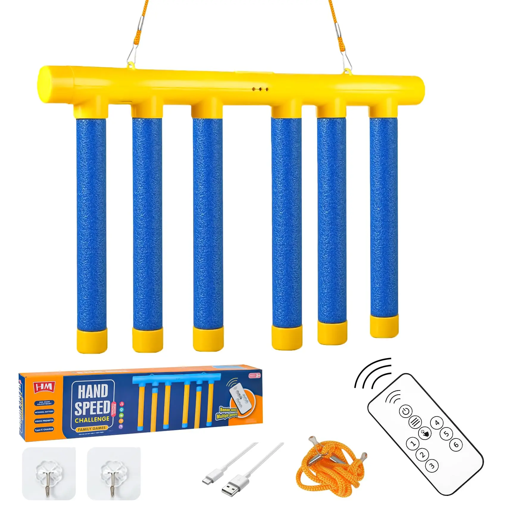 EVA Foam Bird Toy, Screen-Free Reflex Drop Sticks Challenge Game for Adults & Teens, Upgrade Remote Control with 3 Adjustable Speeds, Compact & Portable Hand-Eye Coordination Trainer for Birthday Parties, Boost Reflexes