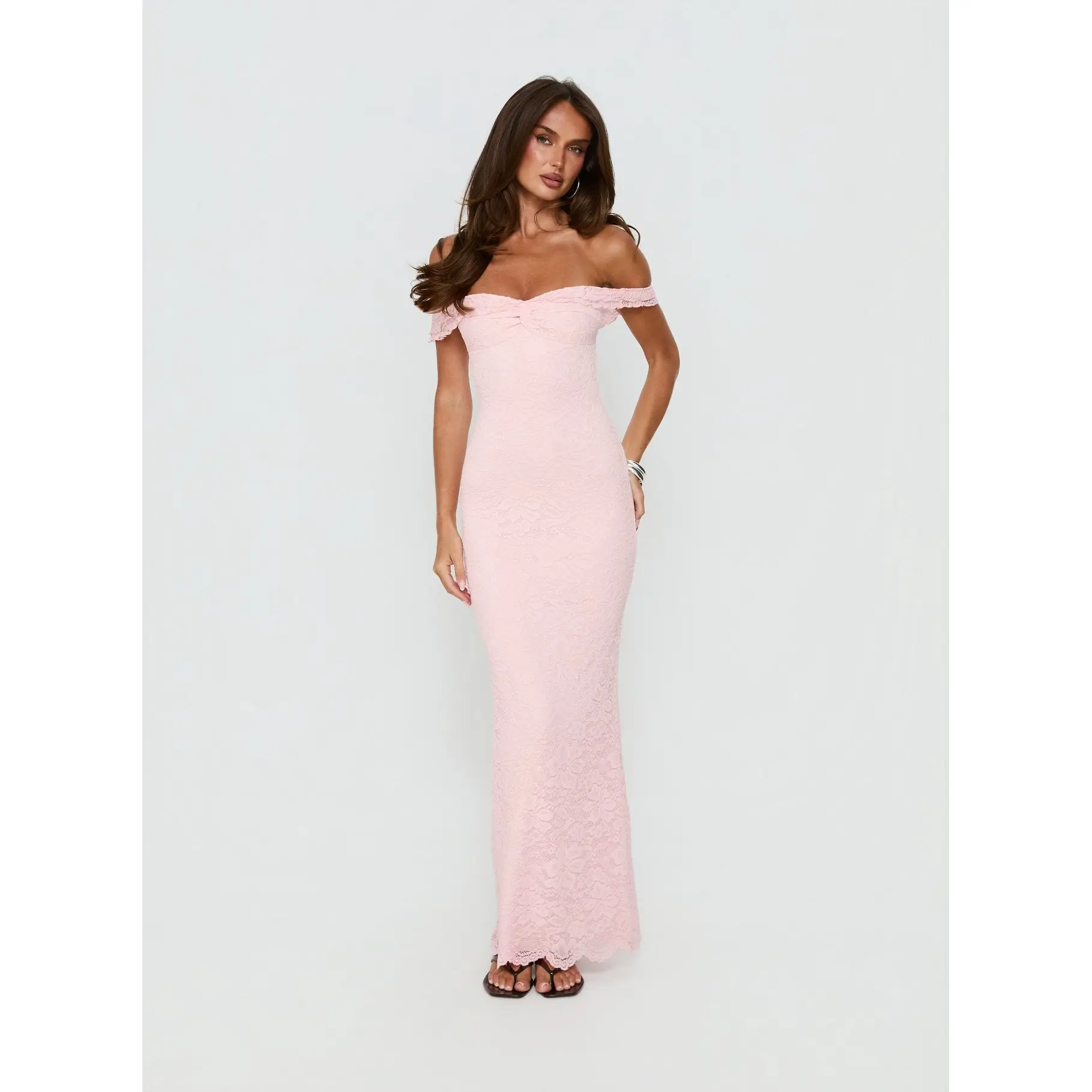 Anabeila Strapless Maxi Dress Pink