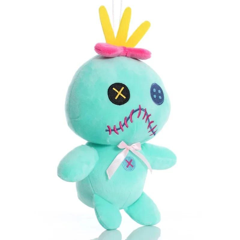 Scrump Plush Toys Pendant Cartoon Lilo and Stitch Plush Toys Soft Stuffed Kawaii Green Doll Xmas Gift For Boys