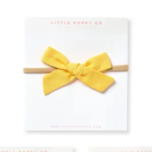 Marigold Linen Headband Bow