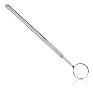Dental Mouth Mirror #5 Stainless Steel with Handle, Dentist Tool for Teeth Cleaning Plaque Mouth Inspection, Eyelash Lash Extension Mirror Makeup Tools Dental Instruments Mirror Handle