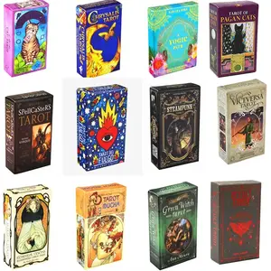 400 Style Tarot Cards Oracle Golden Art Nouveau The Green Witch Universal Celtic Thelema Steampunk Tarot Board Deck Games