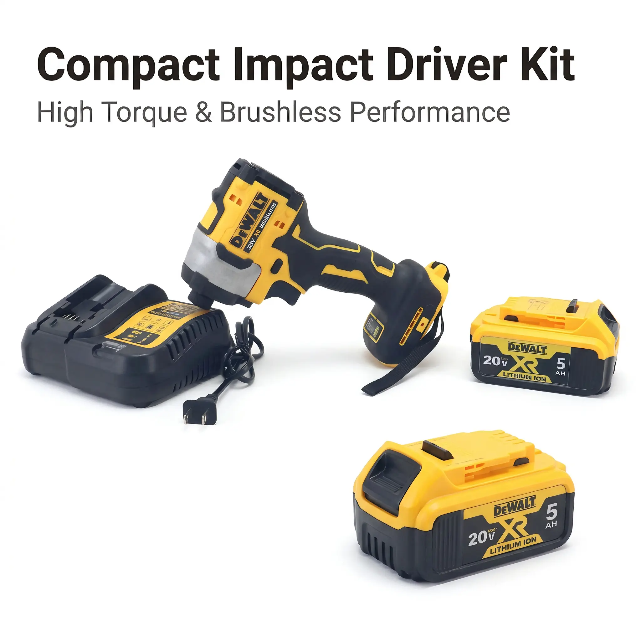 DCF850 Impact Driver, 205N.m Torque, 3250rpm, 3800ipm, for Home Workshop Repair Tasks Cordless Green automotive maintenance brushless high torque impact