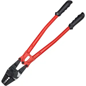 【fathersdaygift】VEVOR 24" Hand Swager Cable Wire Rope Cutter Swage 1/16" 3/32" 1/8" 5/32" 3/16" Aluminum Sleeves Copper, Cable Cutters, Construction