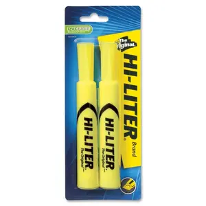 DDI 967290 Avery Consumer Products Hi-Liter - 2 Count Fluorescent Yellow Chisel Tip Case of 19