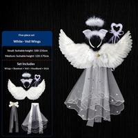 New style veil wings (five-piece set) white