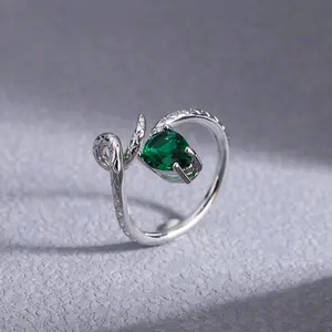 Snake-Shaped Fashionable Hip-Hop Minimalist Open Adjustable Snake Ring for the Index Finger