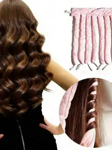 Women/girls No Heat Curling Iron, Soft Hair Band, Curler Headband, Sleep Curls, Gentle Hair Care, Suitable for Long Hair, Large Waves, Travel Essential