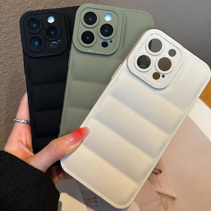 3 Piece Set Durable Tpu Phone Case for iPhone Models, Anti-Drop Soft Cover, Matte Finish Design, Compatible with iPhone 11-16 Series