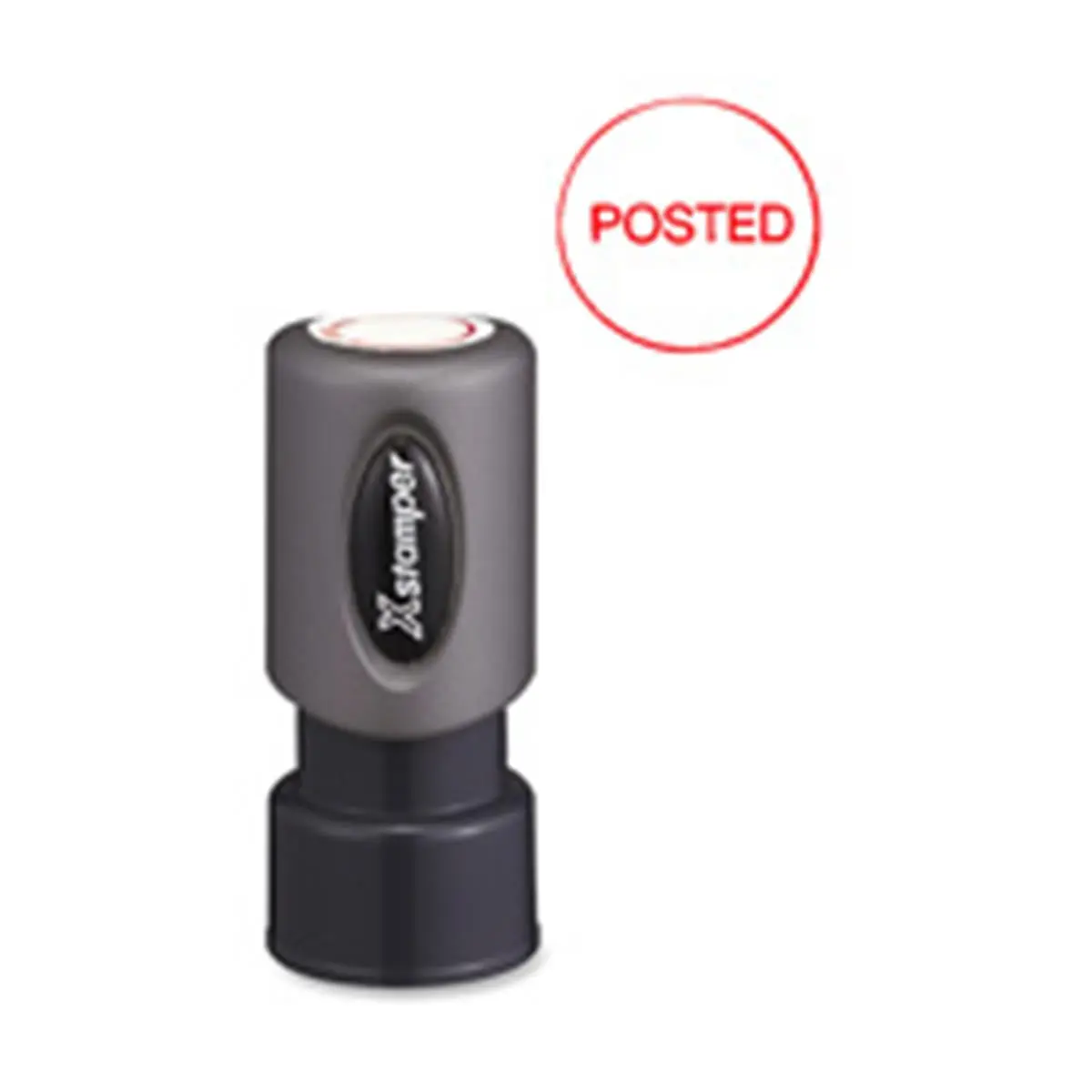 Shachihata Inc Pre-Inked Specialty Posted Stamp - Impression Size 5/8" Diameter (5/8" Dia., 0.63 in) - Retractable, Plastic Cap, Safe to Carry, Red