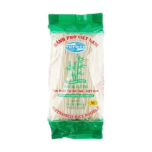BAMBOO TREE Vietnamese Pho Noodles - Medium Wide 3mm Rice Noodles, 400g Pack, Authentic Pho Bo & Bun Ingredient