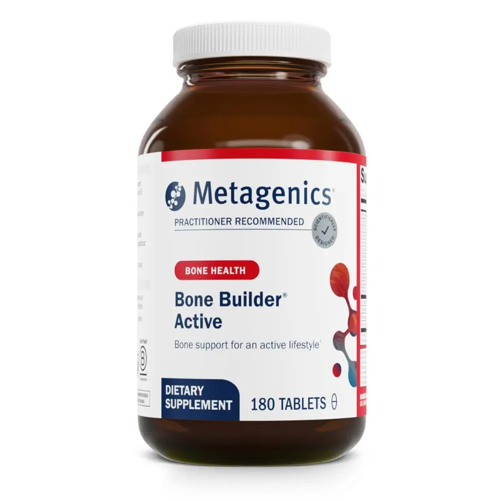 Metagenics Bone Builder Active - Calcium, Magnesium, Phosphorus & Vitamin D Supplement - Supports Bone Density, Strength & Healthy Aging - Non-GMO, Gluten-Free - 180 Tablets