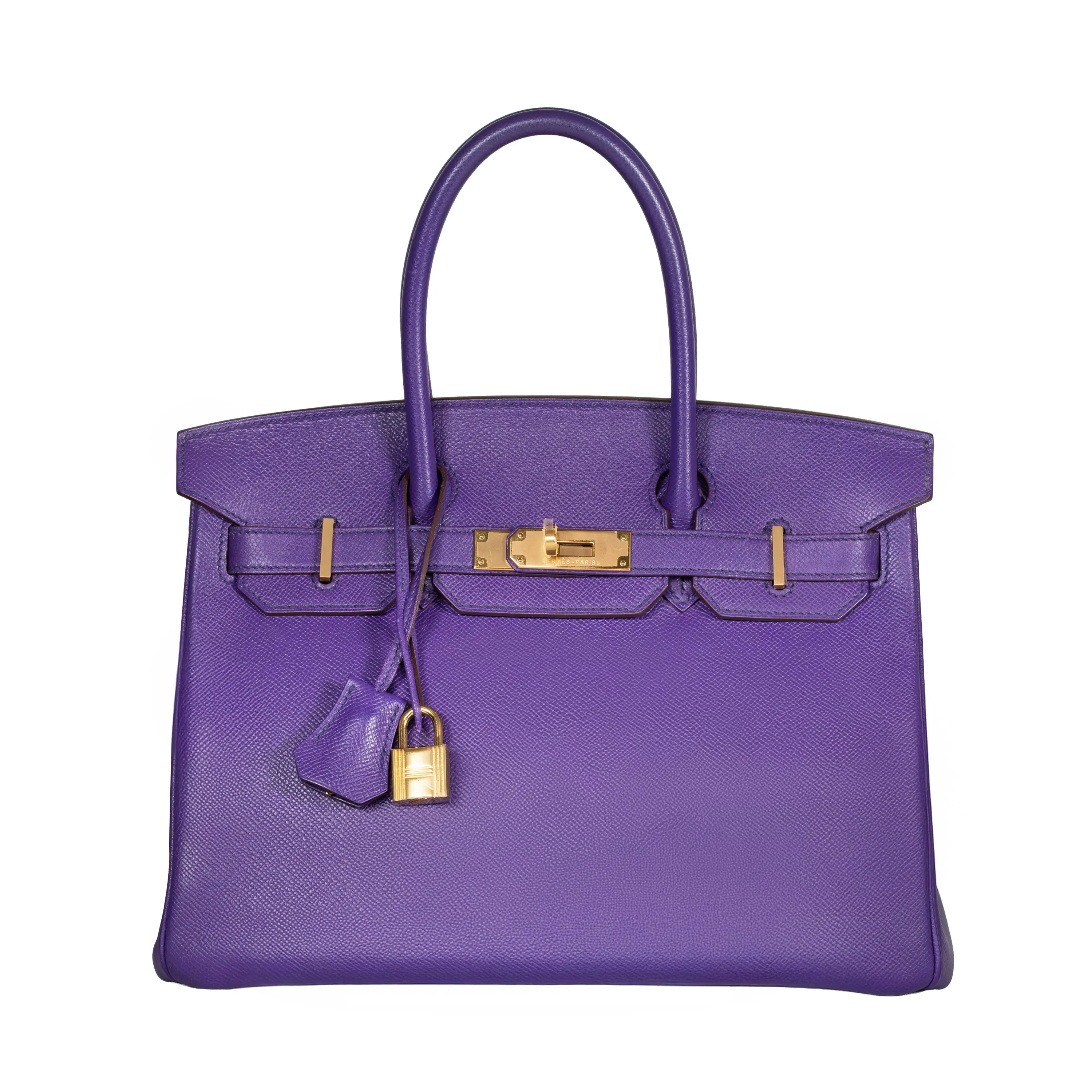 Pre-owned HERMÈS Epsom Tote Bags Birkin 30 Crocus Purple
