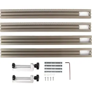 Track Saw Guide, Large Touch Area Screws Parallel Guide Rail System, Aluminium Alloy Woodworking Aluminum Guide Rail Joining Set, Guide Rail Connectors