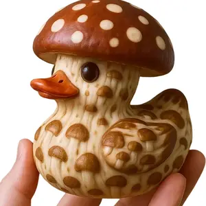 Funny Mushroom Duck Figurine, Resin Vegetables Decorative Ornament, Unique Gift for Home & Office Desk, Creative Car Accessory, Decoration Items
