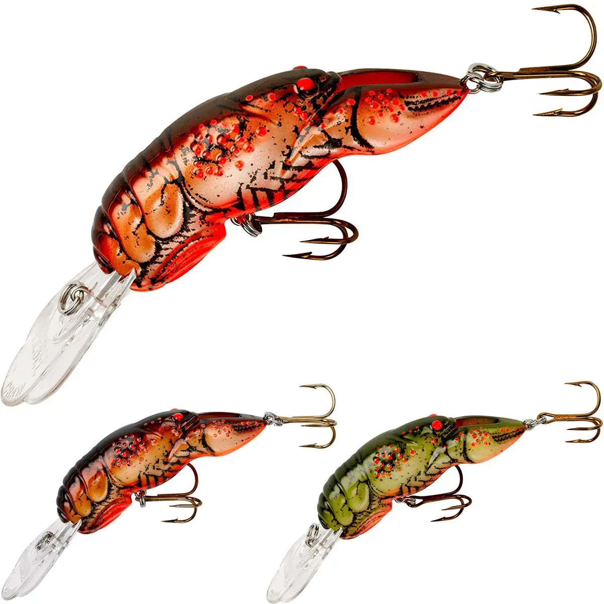 Rebel Big Crawfish 7/16 oz Fishing Lure, Plastic Lure, Bass Fishing, Deep Running