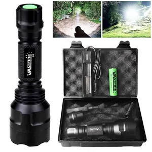 High-Power LED White Light Flashlight, Durable Aluminum Alloy Design, With Mouse Tail Switch, Rechargeable, Suitable For Hiking, Night Exploration, Fishing, Mountaineering, Outdoor Activities And Emergency Situations