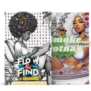 "Sm*ke and Solve" Bundle or Gift Set Word Search Coloring Book Combo