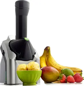 Yonanas Classic Frozen Fruit Soft Serve Maker for Healthy Vegan and Dairy-Free Treats, 200W Silver Machine with 36 Recipes, BPA Free, Easy to Clean, Quick and Simple to Use (OML)