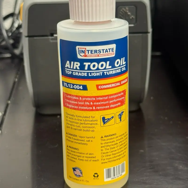 Interstate Pneumatic Air Tool Oil Lubricant 4 fl oz – YL12-004