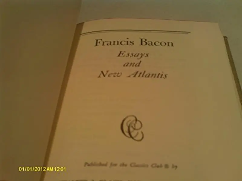 USED-Francis Bacon: Essays and New Atlantis (Classics Club) by Francis Bacon (Hardcover)