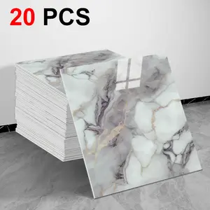 20 Pcs Realistic Marble Wall Stickers, Self-Adhesive Waterproof Oilproof, True Texture, DIY Suitable for Living Room, Store Decoration, Marble Tile Stickers