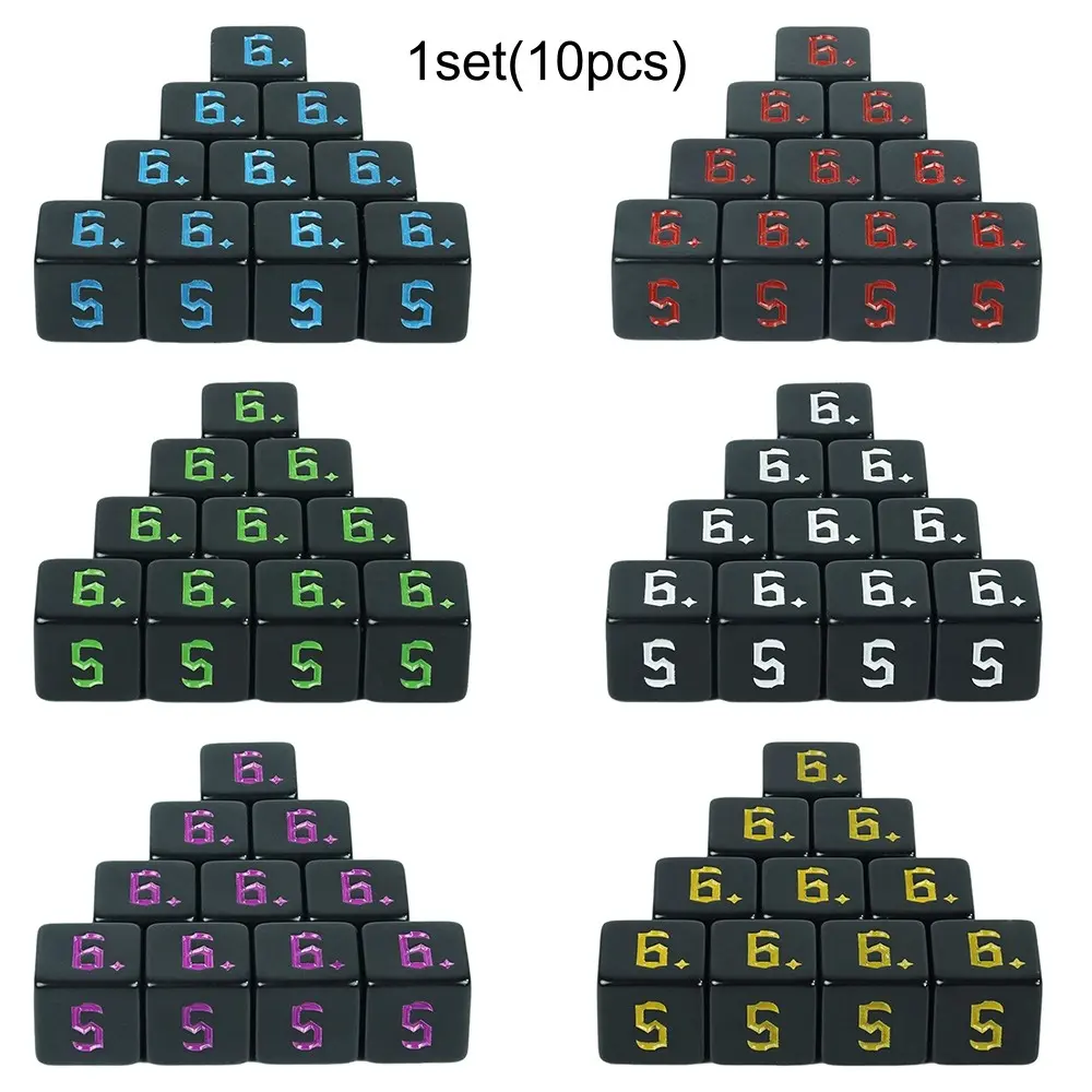 10pcs 6-Sided Polyhedral Dice Set, 16mm Numbered Dice for Dnd Role-Playing & Math Teaching, Perfect for Dungeons and Dragons Games