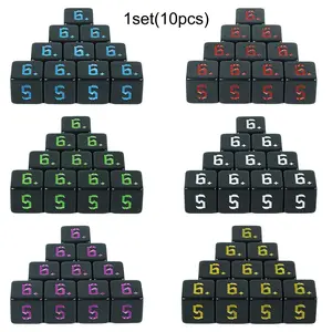 10pcs 6-Sided Polyhedral Dice Set, 16mm Numbered Dice for Dnd Role-Playing & Math Teaching, Perfect for Dungeons and Dragons Games