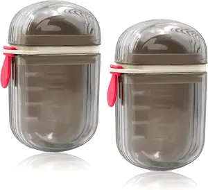 Travel Soap Case Portable Set of 2 - Leak-Proof and Waterproof Small Soap Containers with Lid for Bathroom, Shower, Gym, or Travel - Efficient Drainage Design Keeps Soap Dry and Secure