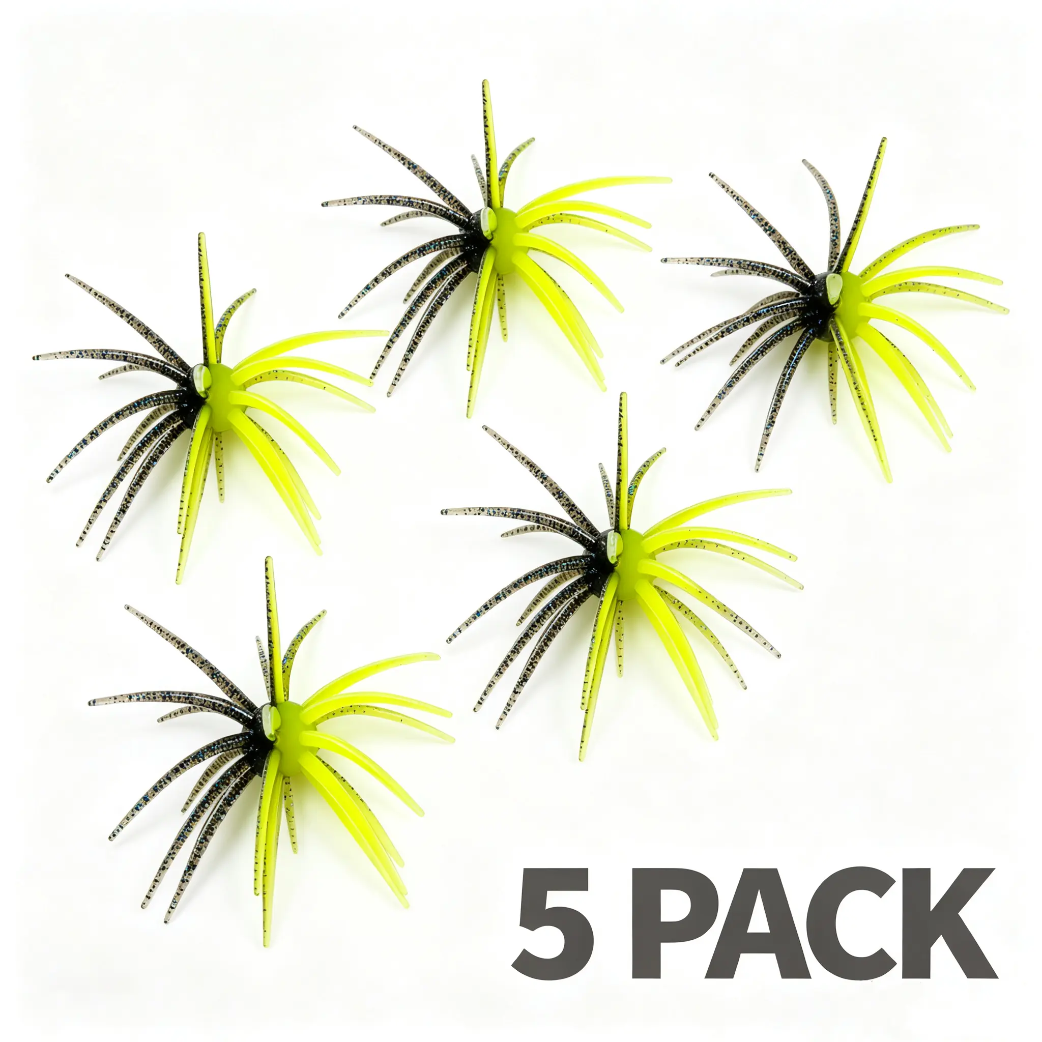 5-PACK Dragon Egg- TPE material coike sea urchin baits for largemouth bass smallmouth bass musky