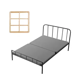 VEVOR Twin Size Bunkie Board, 1.5 in Bed Board Slats with 200D Oxford Cloth, Wooden Mattress Support for Twin Size Bed, Easy Assembly Support under Mattress, 2 Piece, Gray