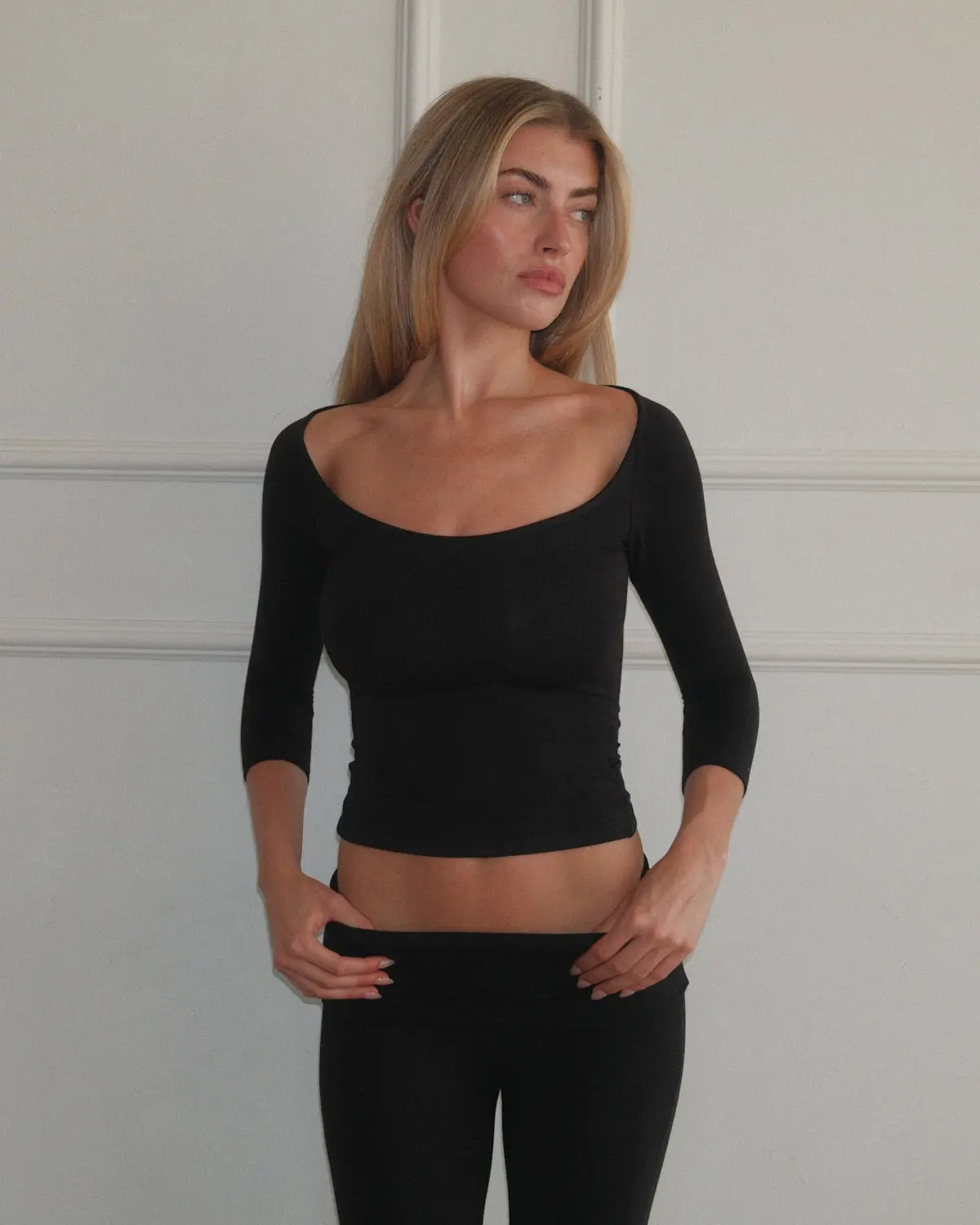 3/4 Sleeve Top | Black