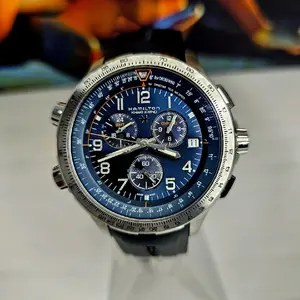 HAMILTON Khaki X-Wind 46MM Chrono Blue