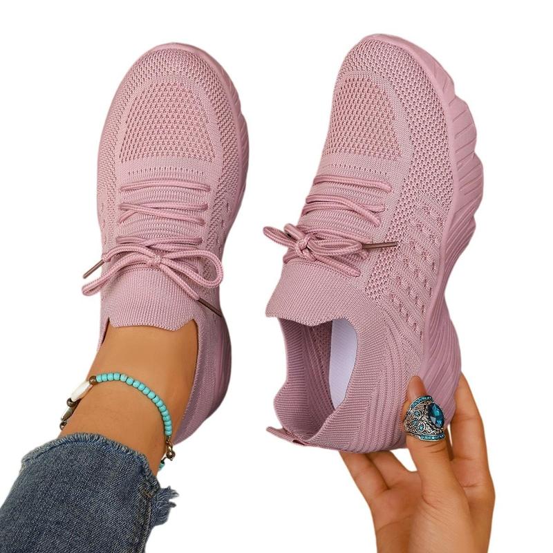 Women's Lightweight Tennis Sneakers, Breathable Mesh Casual Walking Shoes 2026, EVA Insole Thick Sole Trainers, Fall Shoes for Women, Retro Athletic Fashion Shoes for Workout Daily Wear, Black White Pink Khaki