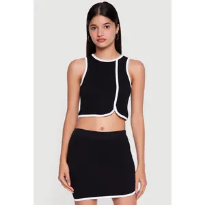 Compression Rib Cropped Tank Top