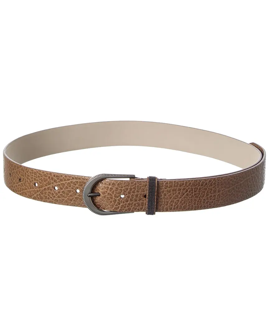 Brunello Cucinelli Embossed Leather Belt