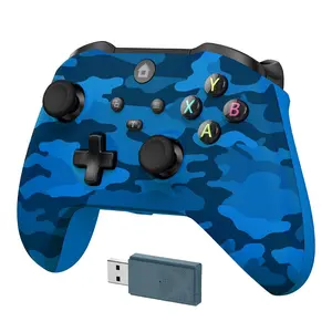 Controller for X-BOX, Gaming Controller Support Turbo/3.5MM Audio Jack/Dual Vibration, Controller Compatible with X-BOX /  S/X, X-BOX Series S/X, PC, IOS, Android Platforms,with 2.4g Adapter(Blue Camo)