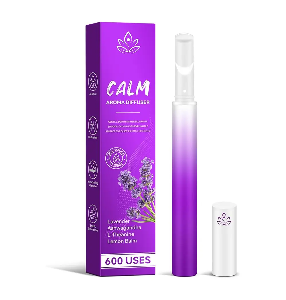 HOT 2026 Calm Aroma Inhaler Pen | Natural Herbal Sensory Stick | Soothing Aroma for Mindful Moments | Up to 600 Uses (Purple)