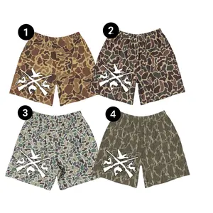 Camo Hunting Shorts for Men, Duck Deer Wildlife Outdoor Shorts, Lightweight Summer Fishing & Hunting Gear, Gift for Outdoorsmen