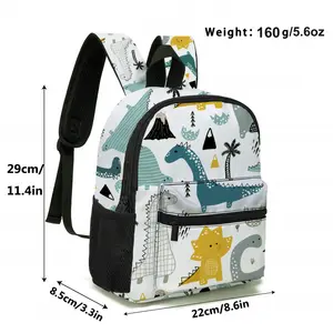 11-Inch Cute Dinosaur Backpack for Boys, Small Backpack for Kindergarten, Kids' Double Shoulder Bag