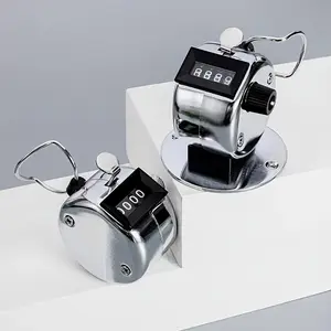 1pc 4-Digit Manual Metal Counter Point Counter 0-9999