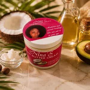 Nina’s Hair Butter Cream, Moisturizing Treatment for Dry, Frizzy Locks
