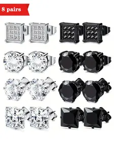 Men's Punk Style Earrings, Ear Studs, Fashion Jewelry for Party, Daily Clothing Decor, Trendy All-match & Exquisite Jewelry for Birthday Gift