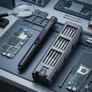 Mini Electric Screwdriver Set, 42 Alloy Steel Bits, 5-Smart Torque Settings, Digital Display, Compatible with iPhone 15, Camera, PC, Phone & Computer Repair, Portable Pro Tool for Electronics DIY