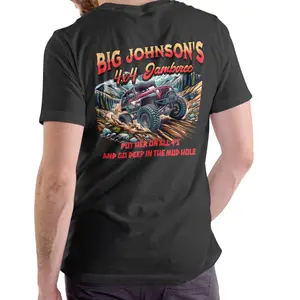 Big Johnson 4x4 Jamboree Short Sleeve T-Shirt Fitted Crew Neck Classic Summer Top for Men Casual Wear Unisex Cotton