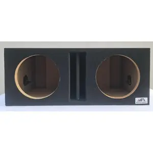 ELITE AUDIO EBOX-SVD10CP: Center-Split Vented Dual 10" Subwoofer Enclosure with Plush OEM-Grade Carpet, 1" MDF Front Baffle, Pro-Tuned Ports, Durable 3/4" MDF Construction, and High-Current Push-Style Terminal Cups for Maximum Bass & Sound Quality