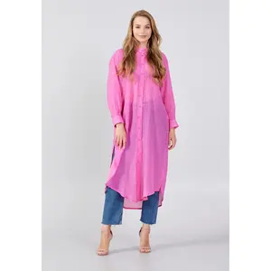 Long Sleeve Spring Pink Tunic