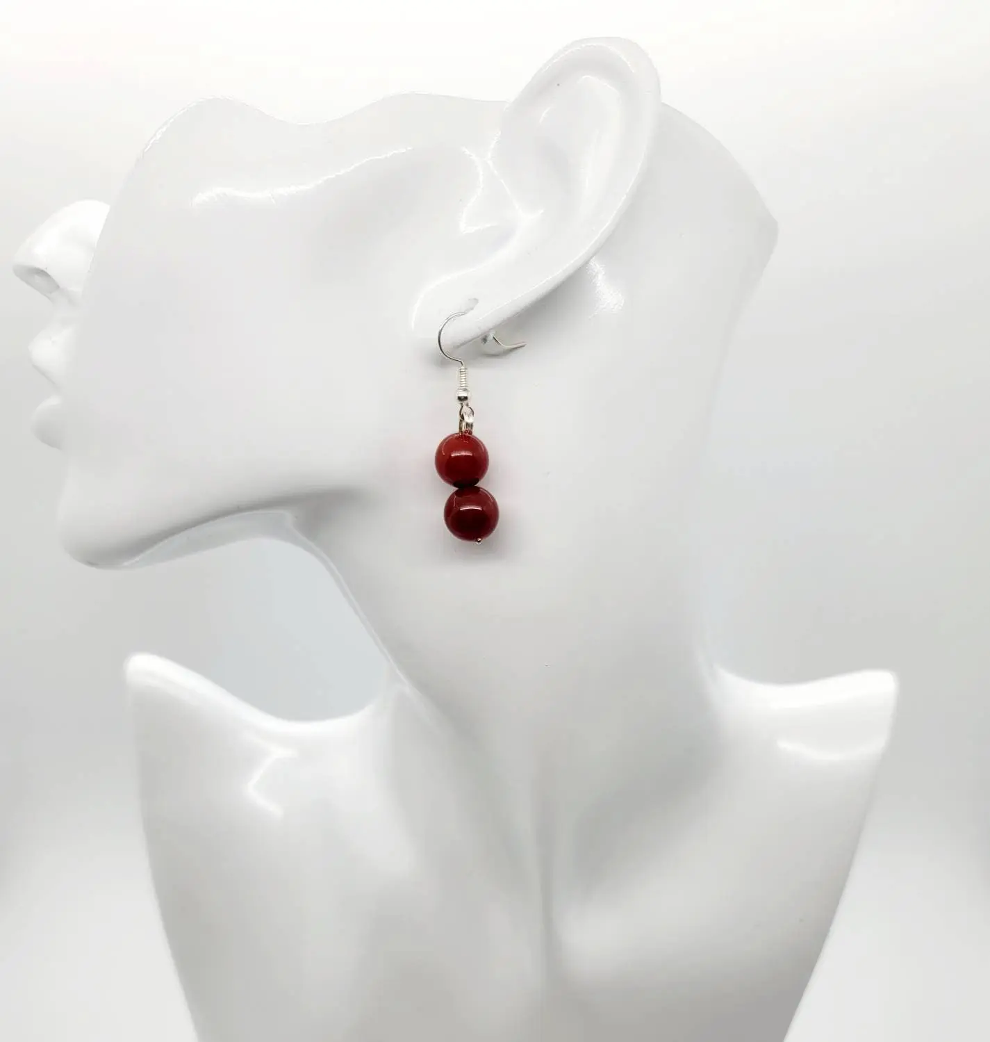 Carnelian Crystal Earrings: 18K Gold Plated Healing Jewelry